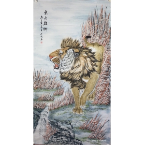 东方雄狮  动物画
